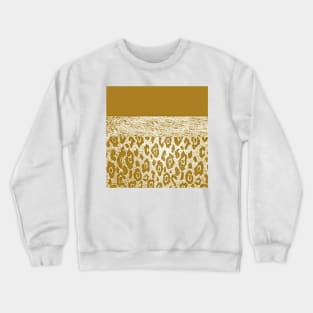 Animal Print Gold and White Crewneck Sweatshirt